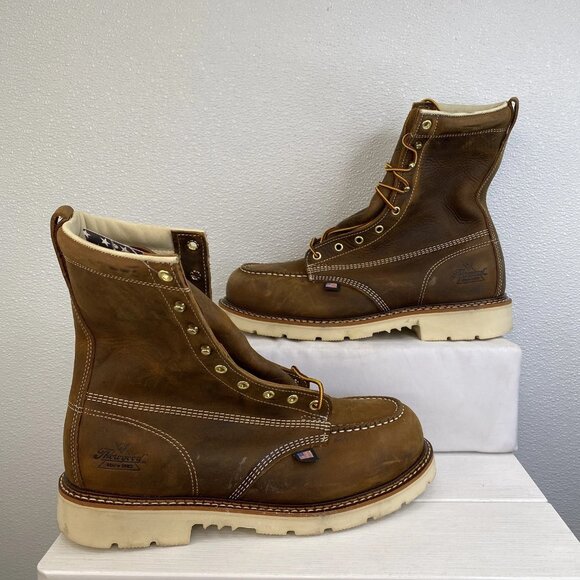 Thorogood Brown Leather Steel Toe Work Boots main image 7